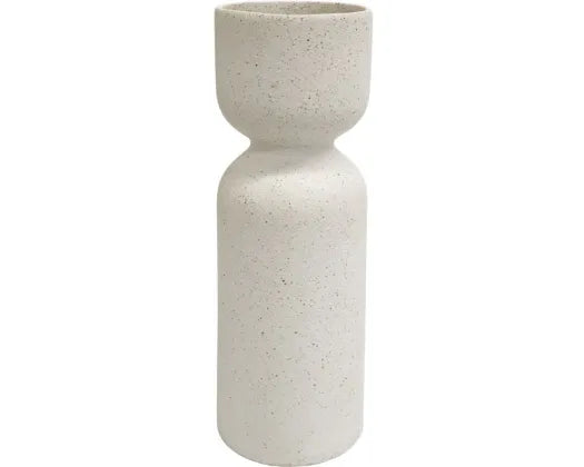 Bubble ceramic vase 35cm sandy white