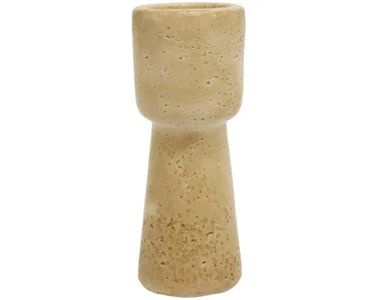 15cm Travertine Look candle holder