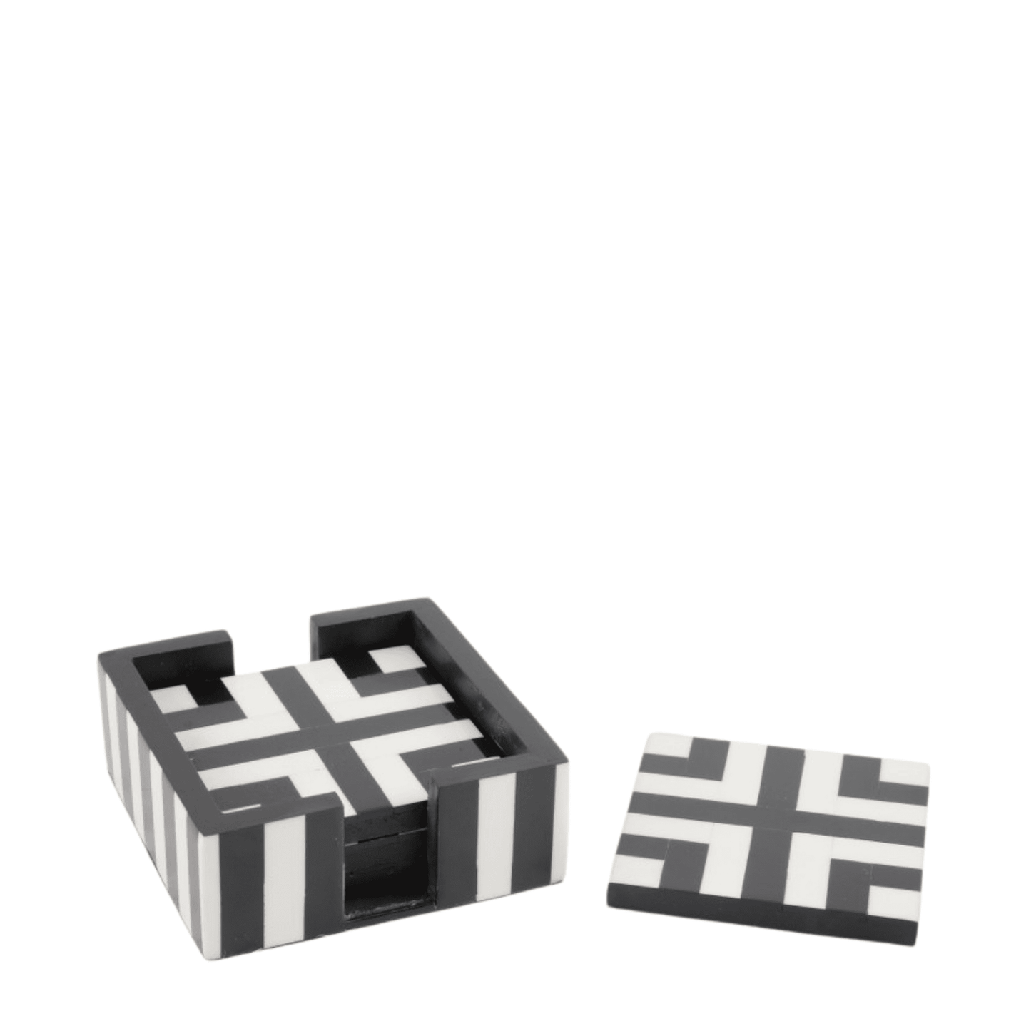 Ebony & Ivory Coaster Set