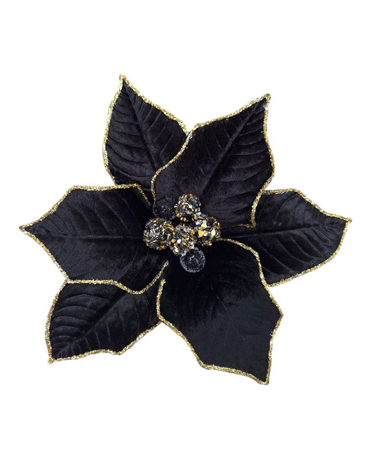 Large Jewelled Poinsettia - Black