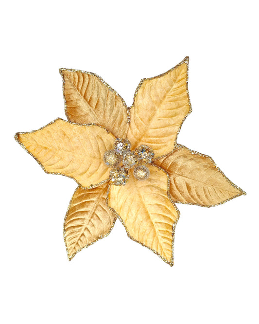 Large Jewelled Poinsettia - Gold