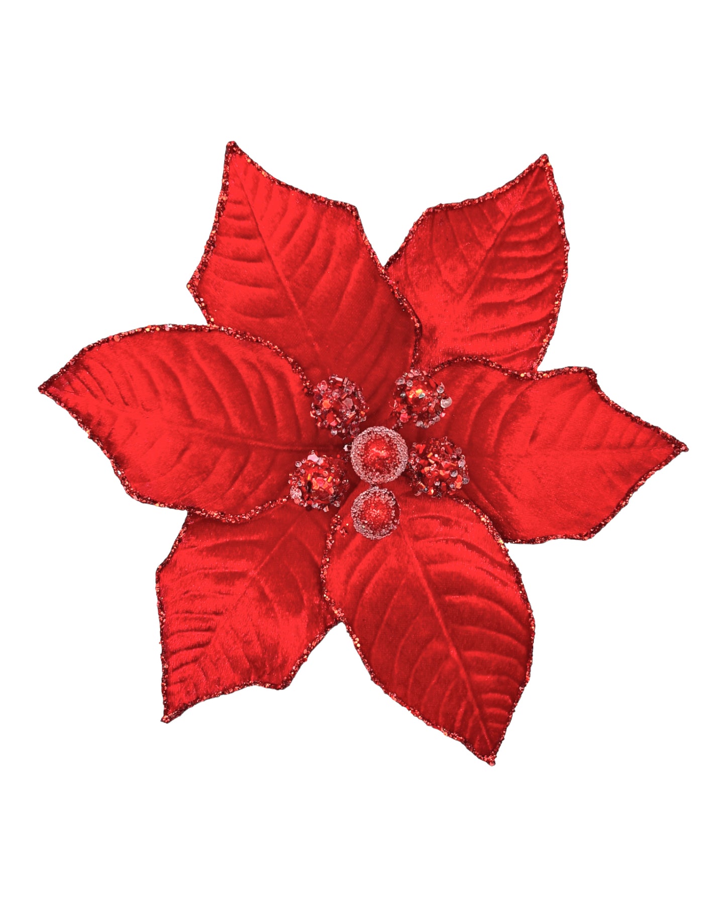 Large Jewelled Poinsettia - Red