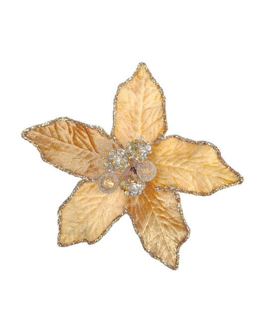 Small Jewelled Poinsettia - Gold