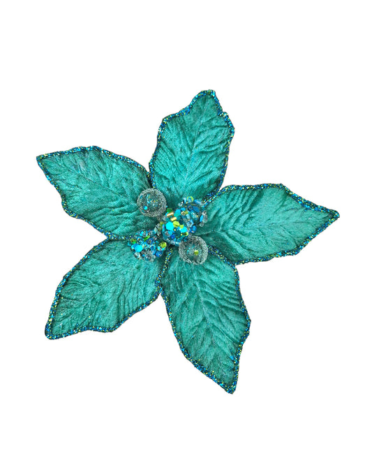 Small Jewelled Poinsettia - Peacock