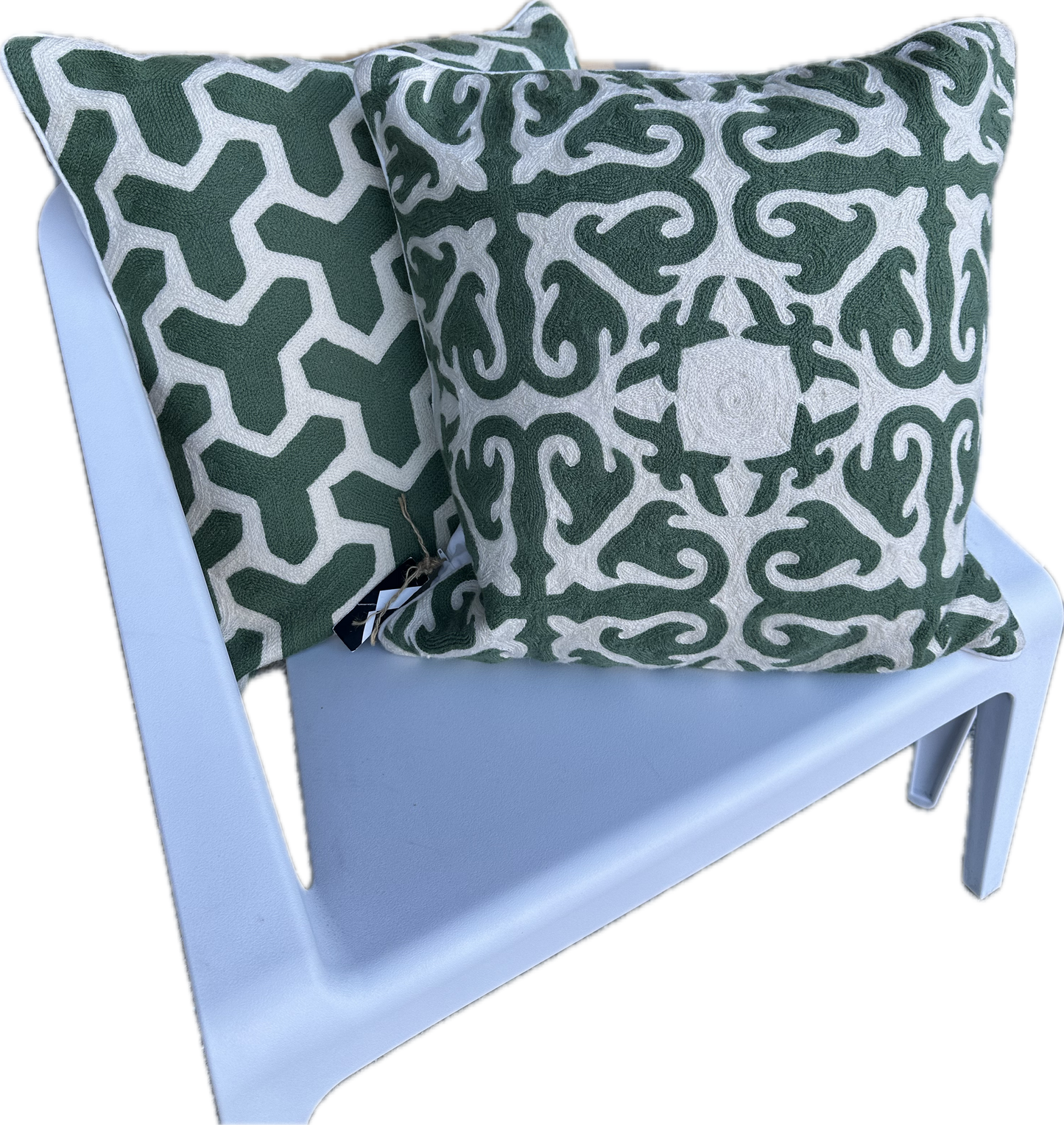 Pattern Green Cushions