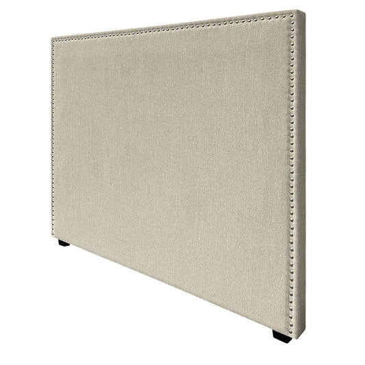 King/Super King - Chateau Headboard - Oatmeal Colour with Studs