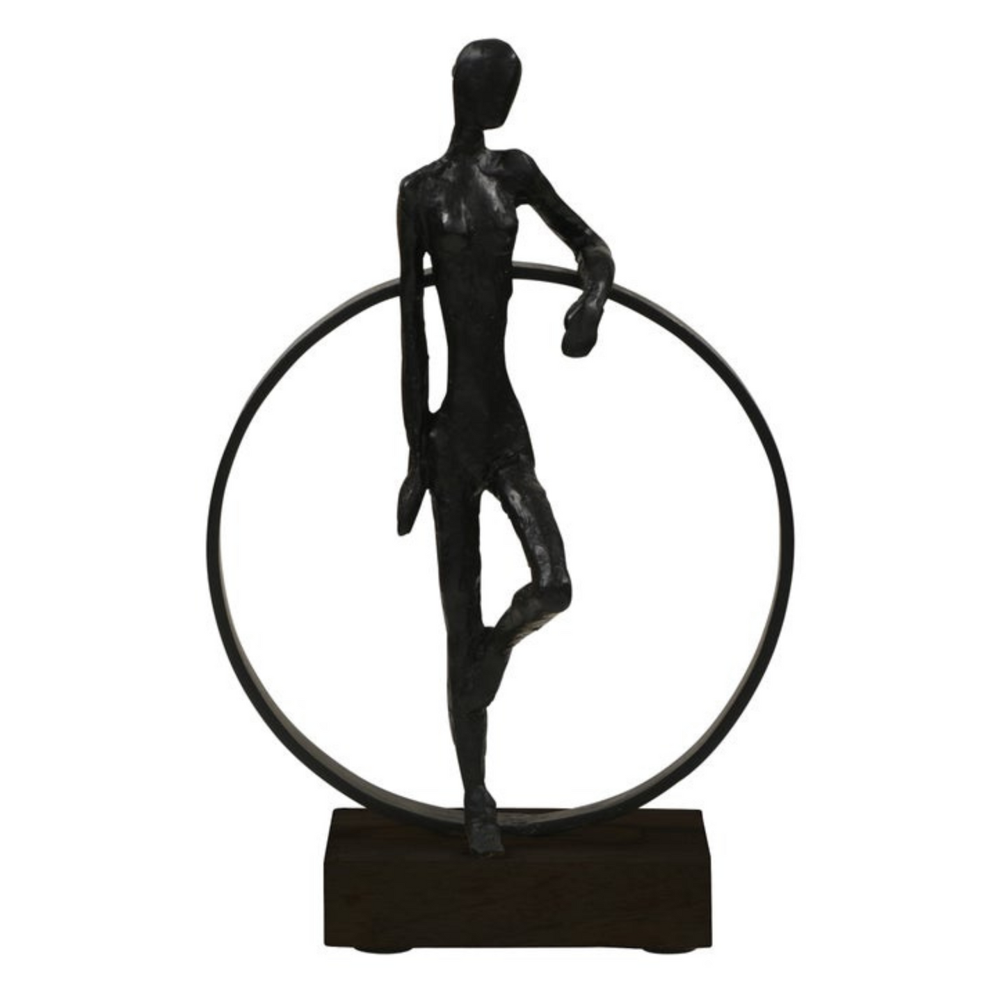 Standing Figure on Ring Black