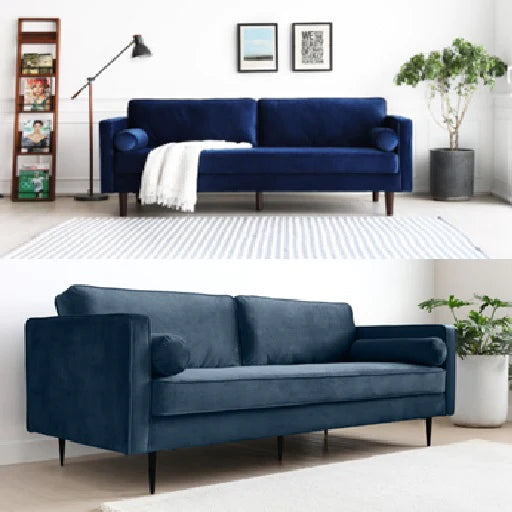 Velvet 3 Seater - Dark Blue