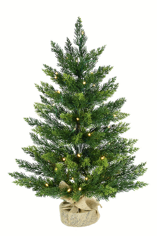 Cypress Pre-Lit Table Top Tree 64cm