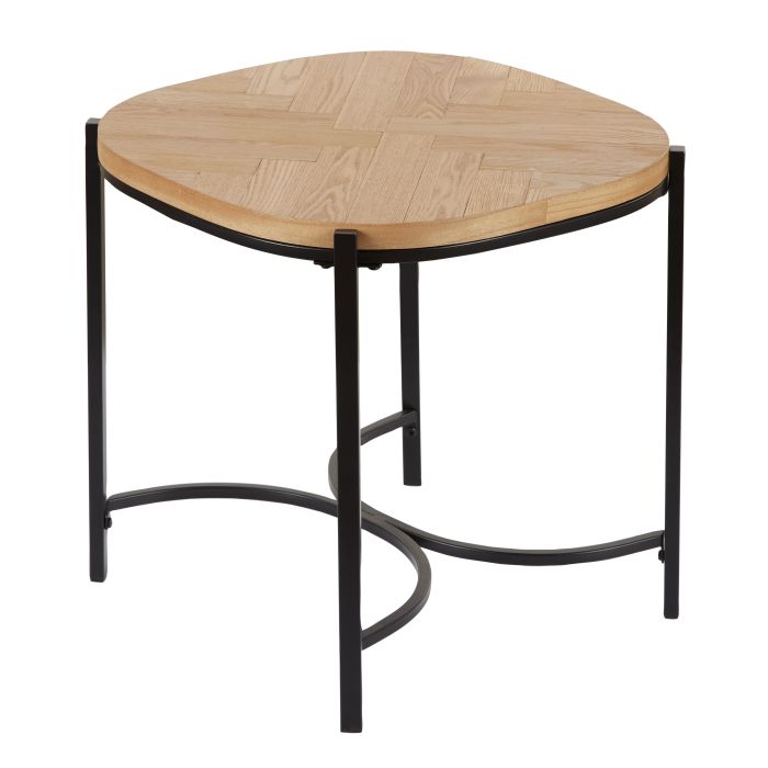 PERRY SIDE TABLE NATURAL & BLACK