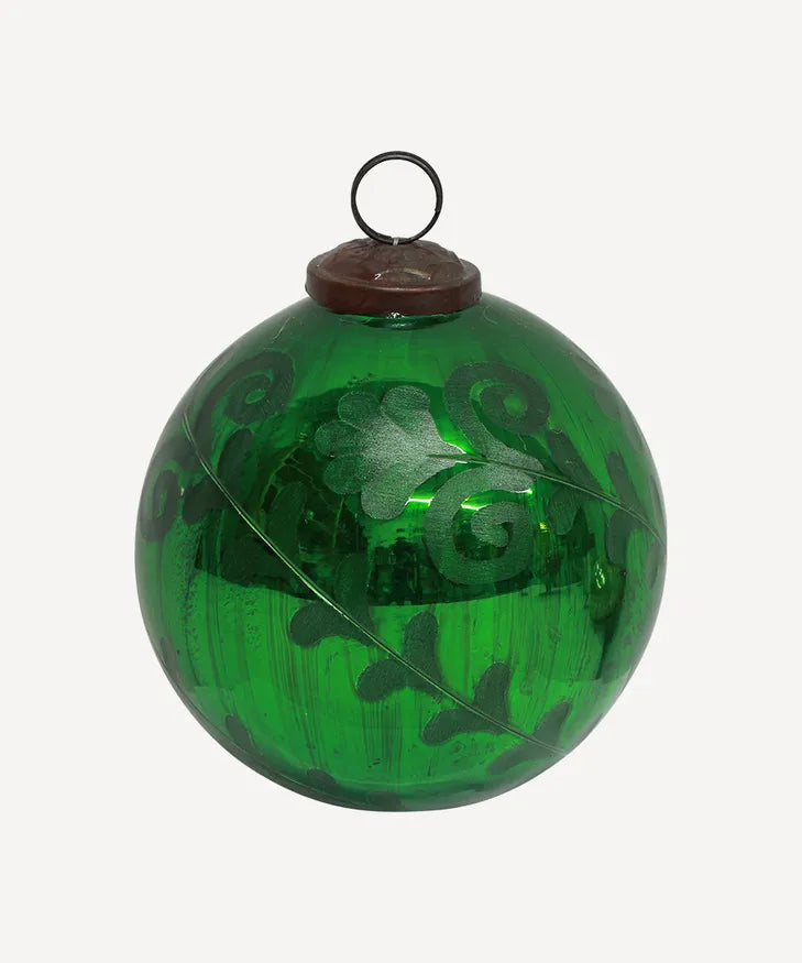 Emerald satin hanging ball