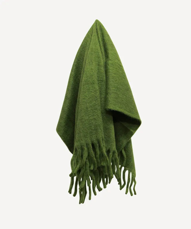 Forest Green throw