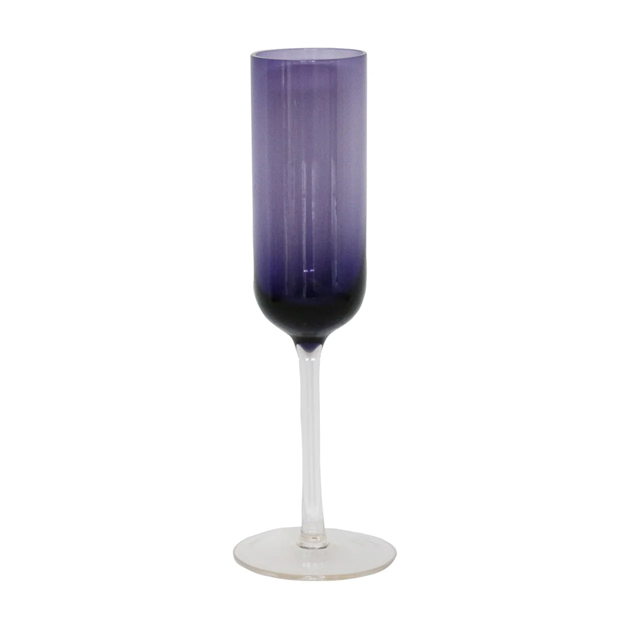 Purple champagne glass