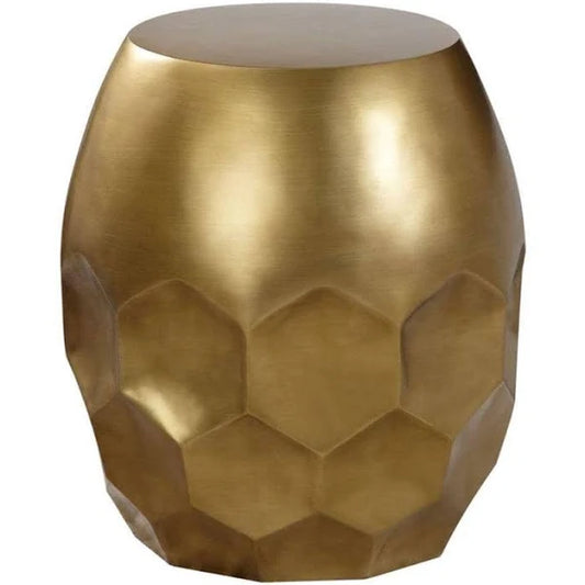 Gold drum side table