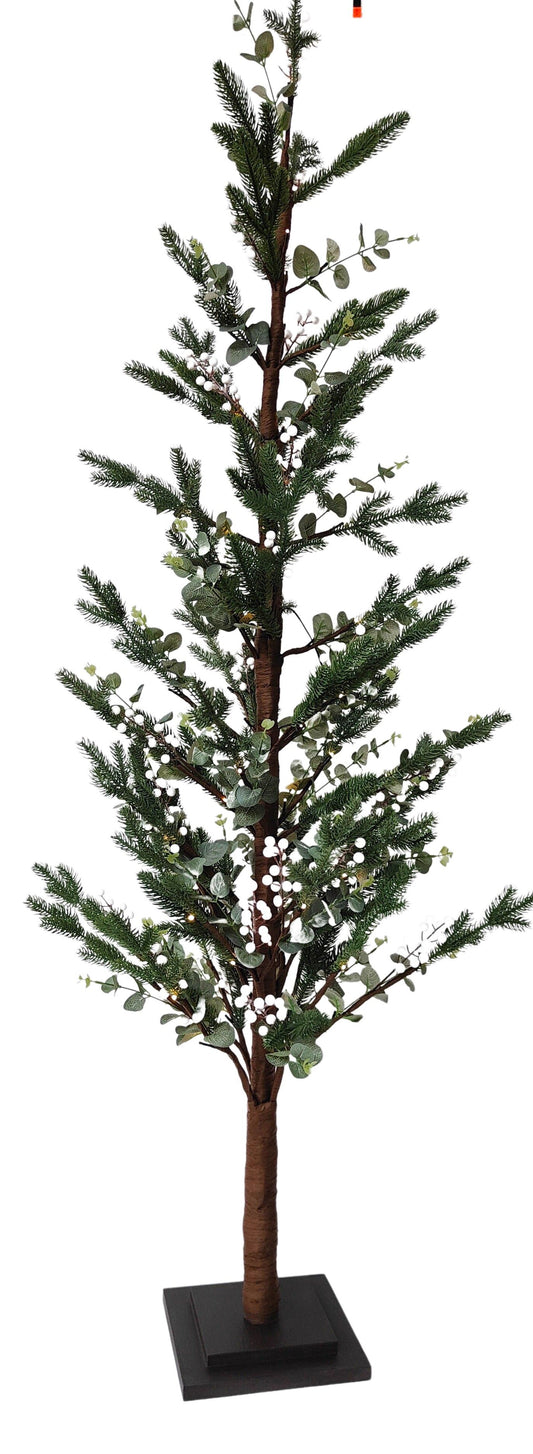 Native Berry Christmas Tree White & Green 120cm