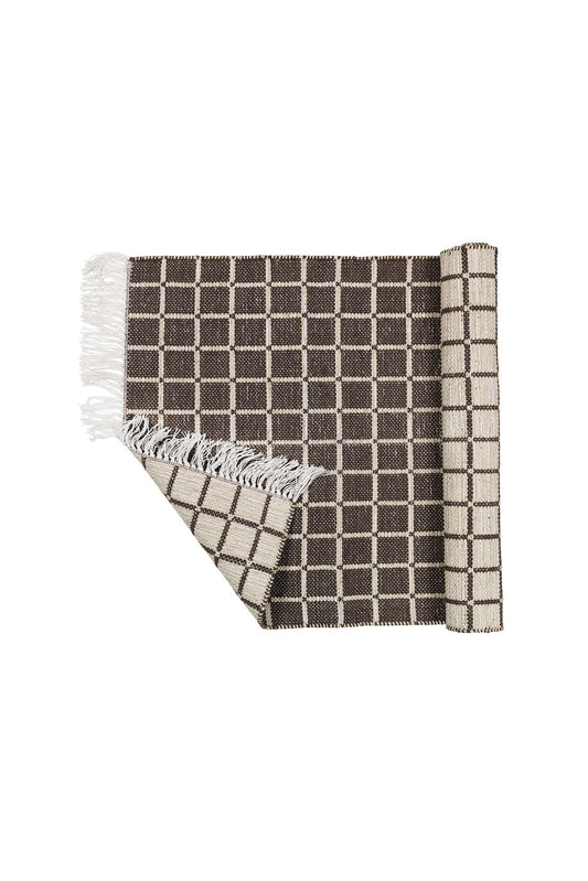 Broste Henny Light Grey/Aubergine Floor Rug