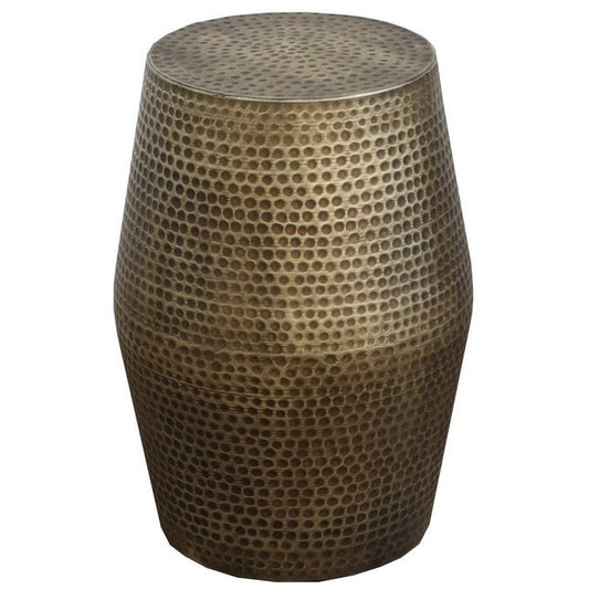 Brass Stool Side Table