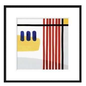 Framed Art 400x400 Red Yellow Black 2