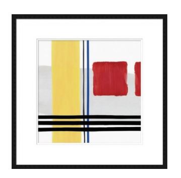 Framed Art 400x400 Red Yellow Black