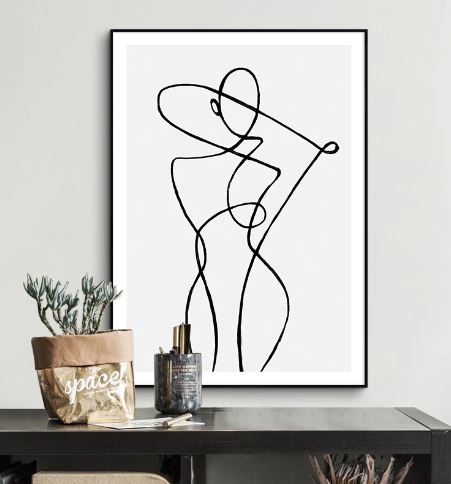 Box Frame Print - Woman