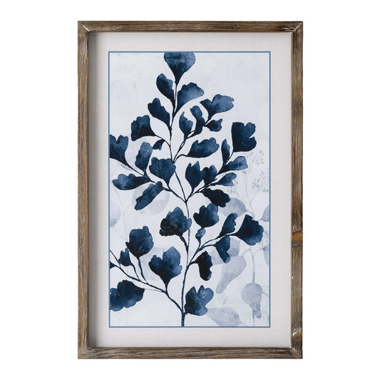 Blue Foliage wall art 3