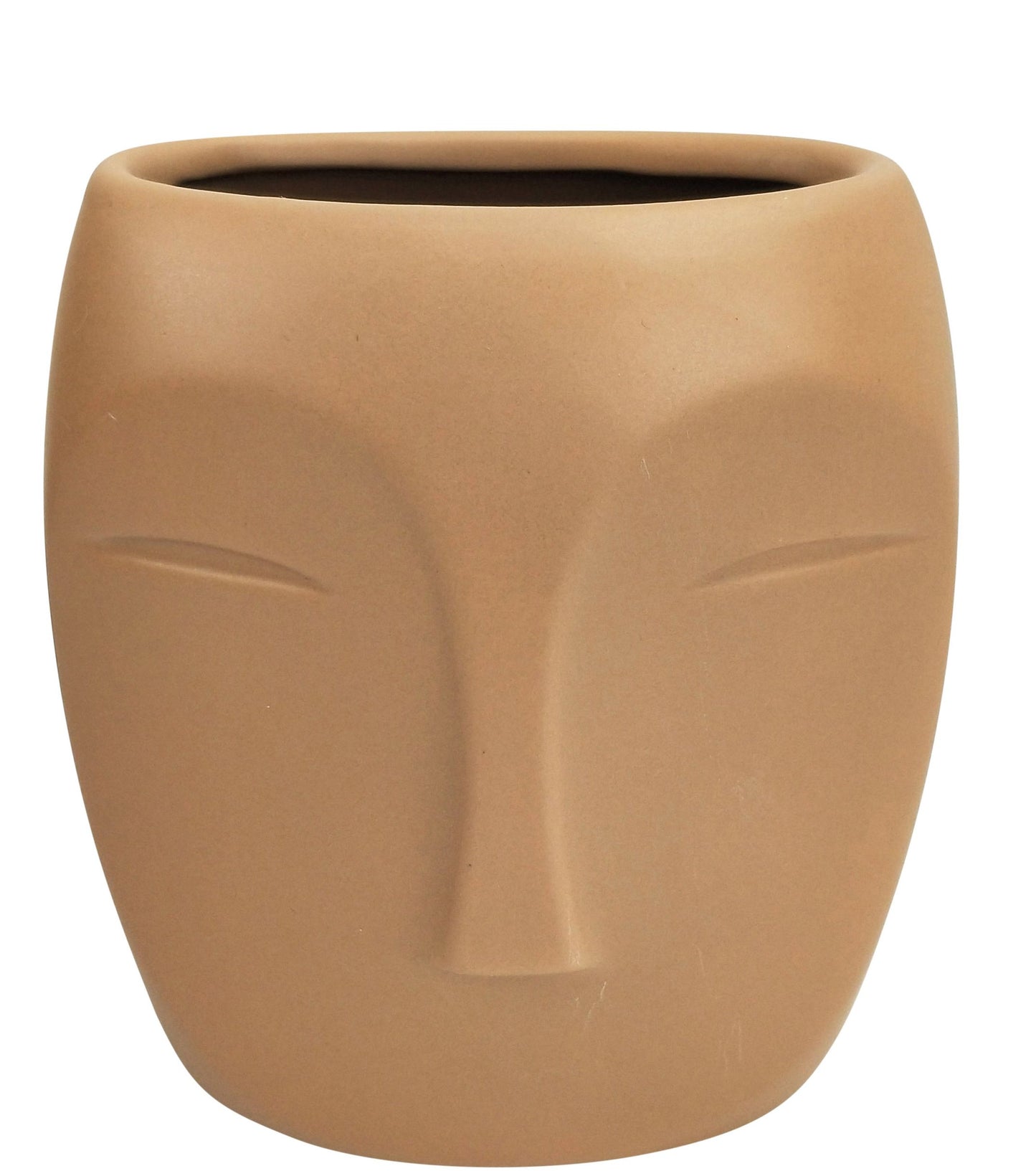 Aztec face vase beige